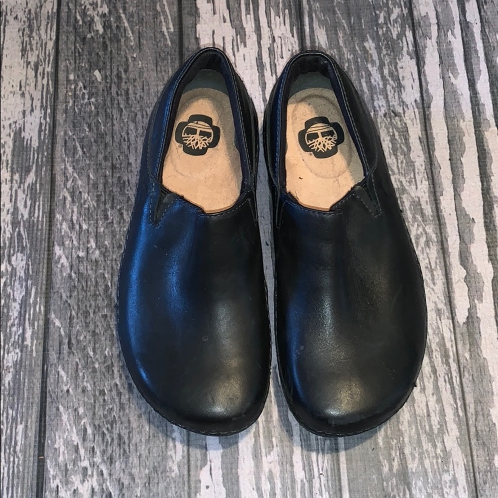Timberland Black Leather Clogs Shoes Size 6.5 M - Picture 2 of 7